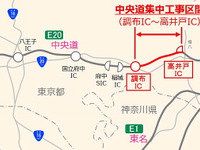 中央道集中工事…高井戸ICから調布IC 11月15-29日 画像