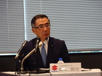 スズキ 鈴木社長「下期はそう簡単には行かない」---通期純利益を最高の2200億円に上方修正 画像
