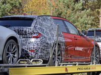 BMW伝統の「アレ」が消える!? 3シリーズツーリング 新型、輸送中を激写 画像
