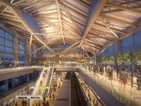 山手線の新駅、駅名は「高輪ゲートウェイ」…暖かな光の駅舎に　2020年春開業 画像