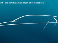 VW ゴルフ 次期型、スケッチ公開…48Vマイルドハイブリッド搭載へ 画像