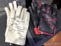 右手と左手を合わせると地図が完成…アルプスが描かれたライダースグローブ 画像