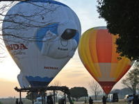 桜咲く渡良瀬で“熱い”空中戦…熱気球ホンダグランプリ2019が開幕 画像