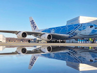 ANAハワイ路線に新導入のエアバス A380 型機、ミシュランラジアルタイヤを採用 画像
