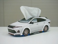 ティッシュの箱をアルパインスタイル ハリアー に、「Car Cafe」で配布予定…筑フェス2019 画像