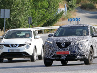 日産 ジューク、新旧ツーショットで比較…新型デザインは何が変わる? 画像