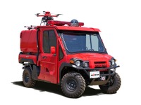 モリタの小型オフロード消防車「レッドレディバグ」、岡山国際サーキットに登場 7月14日 画像