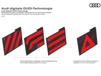 アウディ、新開発のデジタルOLEDテールライト発表へ…車と車がコミュニケーション 画像