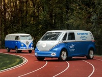 VWの次世代EVコンセプトに「ナイキ」仕様…50年前の創業時の移動販売車を再現 画像
