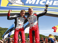 速報!!【WRC 第13戦】トヨタのオット・タナク、自身初のドライバーズチャンピオンに輝く…日本車勢16年ぶり 画像