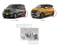 デイズ/eK、盗難防止用ホイールロックナットを自主回収へ　破損のおそれ 画像