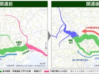 首都高小松川JCT開通効果、所要時間は最大20分以上短縮…ナビタイム分析速報 画像