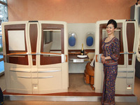 シンガポール航空エアバスA380　スイートなど最新キャビンを日本公開 画像