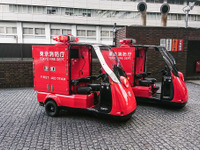 光岡3輪EV「ライク-T3 緊急自動車」、東京消防出初式で初公開 画像