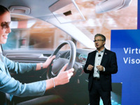 ボッシュが次世代サンバイザー、透明ディスプレイとカメラ搭載…CES 2020で発表［写真追加］ 画像