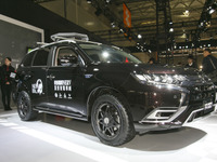 災害時に活躍、衛星通信可能な『アウトランダーPHEV 特務機関NERV仕様』…東京オートサロン2020 画像