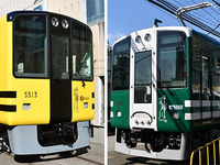 阪神電鉄に「野球」のラッピング電車…黄色い「タイガース号」と緑の「甲子園号」 画像