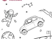 フィアット 500 ぬり絵第2弾、「アポロ13号」のミッション50周年を記念 画像