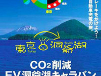 EV洞爺湖キャラバン、イエローハットで充電 画像