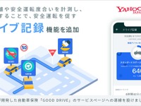Yahoo!カーナビ、継続的な安全運転を促す「ドライブ記録」機能を追加 画像