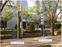 東京西新宿にスマートポールを試行設置…5Gや人流解析カメラを装備　住友商事とNECが連携して 画像
