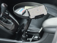 スマホや小銭など、ちょい置きに便利な車載用テーブル発売 サンワサプライ 画像