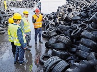 廃タイヤ由来の熱分解油から自動車部品製造へ BASF 画像