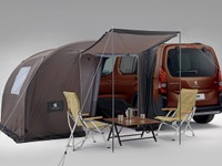 【プジョー リフター 新型】純正カーサイドタープ発売、エアフレームで設営・撤収がカンタン 画像