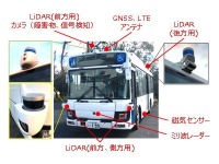 自動運転バスがガードレール接触事故 ひたちBRT実証実験中に 画像