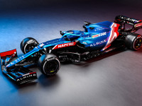 【F1】アルピーヌF1、2021年マシン『A521』レーシングカラー公開「表彰台めざし戦う」 画像