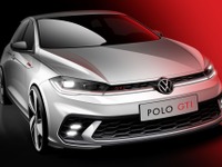 VW ポロGTI 改良新型、6月末にモデル発表予定…ティザースケッチ公表 画像