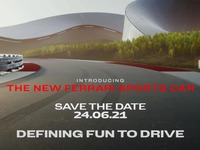 フェラーリ、新型スポーツカー発表へ　6月24日 画像