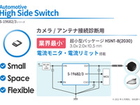 エイブリック、業界最小の車載用カメラ/アンテナ接続診断用ハイサイドスイッチを発売 画像
