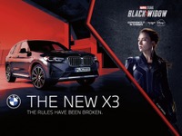 BMW X3 改良新型、マーベル映画最新作『ブラック・ウィドウ』に起用　7月公開 画像