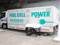 KDDI、基地局向けにFC電源車の有効性を確認---CO2排出ゼロで給電 画像
