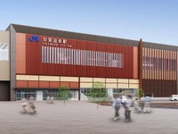 まもなく姿を現す北陸新幹線加賀温泉駅…11月末までには外観の足場を解体へ 画像