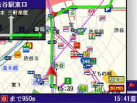 NTTドコモ向けカーナビアプリ 、ヨコ画面に対応 MapFanナビークル 画像