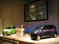 【日産『モコ』発表】なぜ日産が軽自動車なのか……ゴーン社長が答える 画像