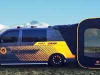 ワゴンやハッチバックと連結できるテント、大型版の『CARSULE Plus』登場 画像