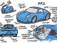 ポルシェ 911サリー・カレラ 製作進行中…ピクサー映画『カーズ』実車化［スケッチ集］ 画像