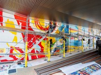 広島ゆかりのアーティスト9名が「戦後100年の願い」を巨大キャンバスに描く…おりづるタワーでプロジェクト進行中 画像