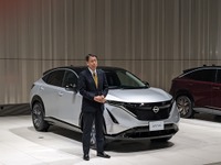 入社1、2年目の若手らが企画、EV『アリア』を前に、双方向オンライン入社式…日産 画像