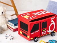 消防車デザインの走る「お片付けボックス」発売---トミカブック付録 画像