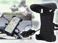 日中でも画面がよく見える、サンバイザー付きバイク用スマホホルダー発売…USBも装備 画像