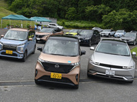 話題のサクラにヒョンデEVも、真夏の白馬にEV＆PHEV 60台が集結…第9回ジャパンEVラリーが開催 画像