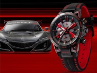 「赤バッジ」塗料を文字板に採用したコラボウォッチ登場…エディフィス×ホンダレーシング 画像
