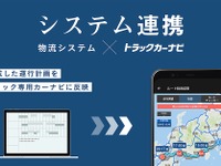 物流システムで作成した運行計画を「トラックカーナビ」に反映、連携機能の提供開始 画像