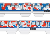大阪モノレールに大阪・関西万博のシンボルをラッピングした列車　11月7日から 画像