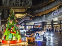 日産車パーツを再利用したクリスマスモニュメント登場、電力はEVから供給…東京スカイツリータウン 画像