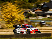 【WRCラリージャパン】マシン火災発生など、実質初日は波乱の展開…勝田貴元は5位につける 画像